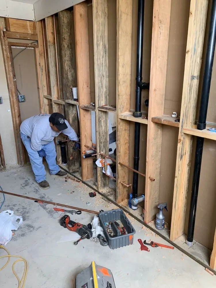 Commercial rough-in plumbing for Gas Line Repair in Robeson Extension